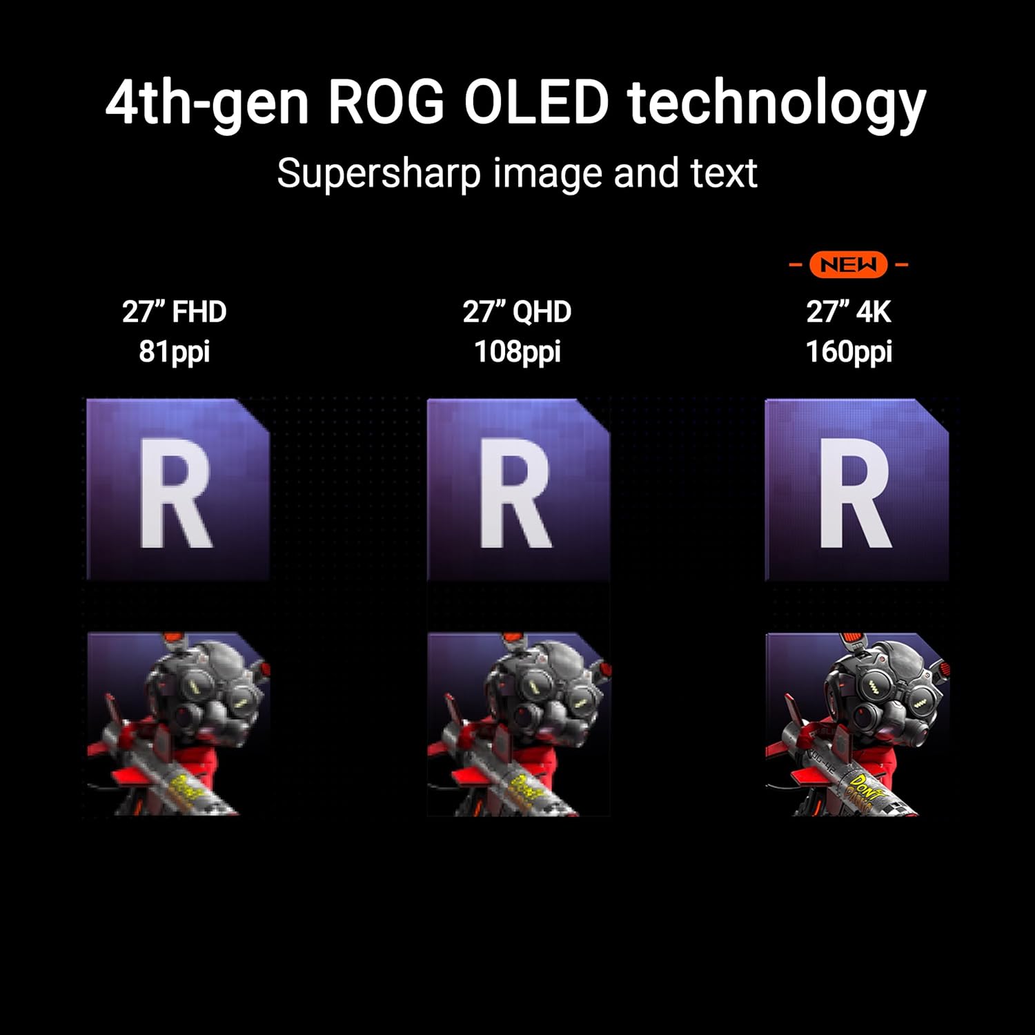 ROG Swift 27” 4K QD-OLED Gaming Monitor