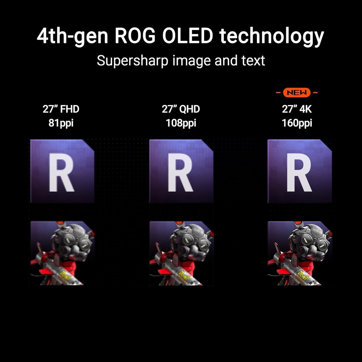 ROG Swift 27” 4K QD-OLED Gaming Monitor