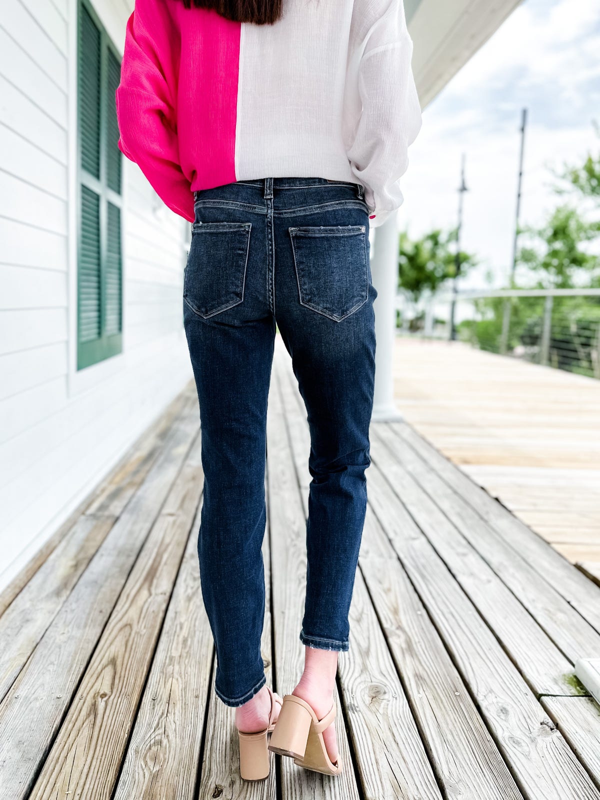 Tummy Control Cuffed Slim Fit Jeans （Buy 2 get 20% off）