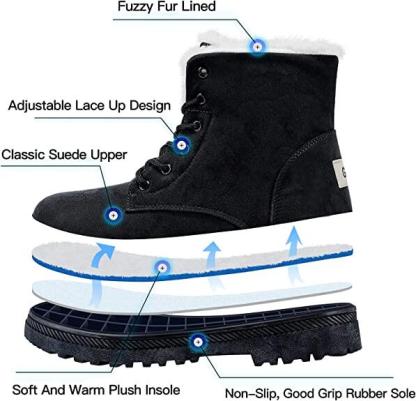 Winter Snow Boots for Women Warm Fur Lined Ankle Boots