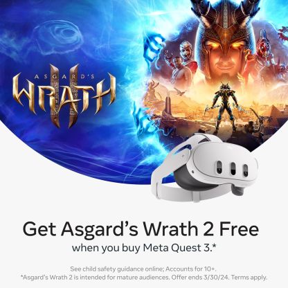 Meta Quest 3 128GB • Breakthrough Mixed Reality • Powerful Performance • Asgard’s Wrath 2 Bundle