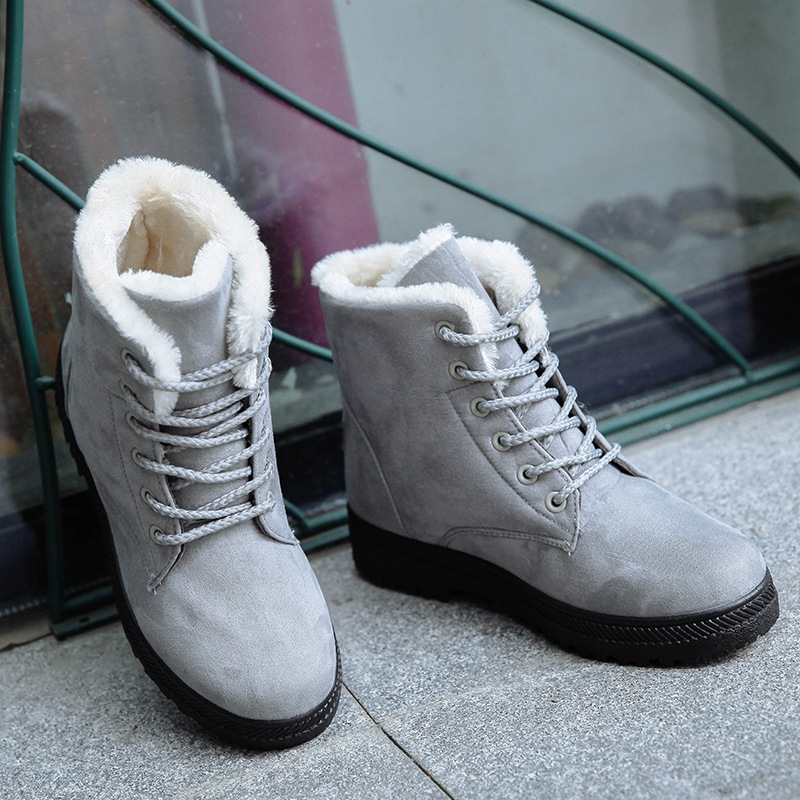 Winter Snow Boots for Women Warm Fur Lined Ankle Boots