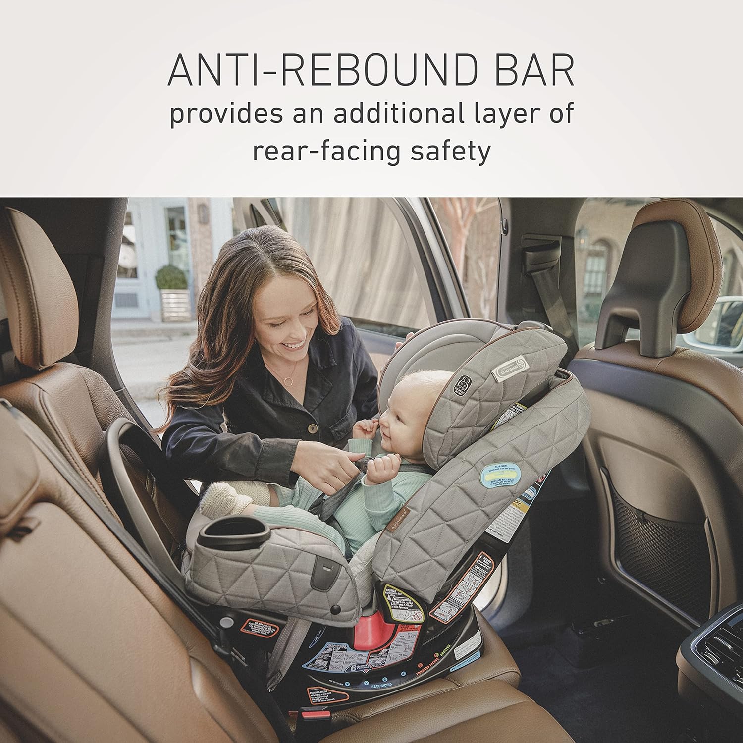  4-in-1 Car Seat Featuring Anti-Rebound Bar