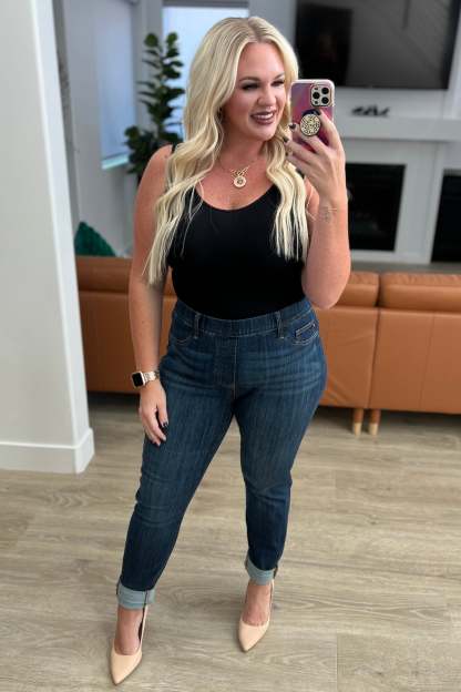Tummy Control Pull On Skinny Jeans（Buy 2 get 20% off）