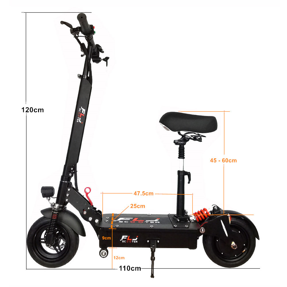 (🔥Limited Time Sale) SK1 10inch Electric Scooter with 48V 25-35ah battery Portable Easy Folding kick scooter