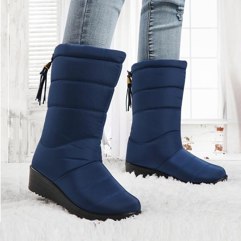 Winter Ladies Waterproof Warm Non-slip Down Snow Boots