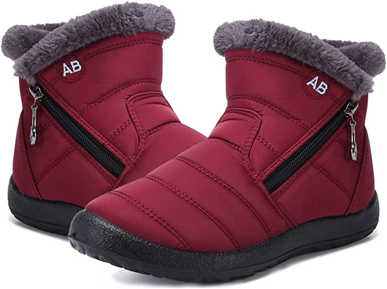 Women Premium Fur Lined Warm Comfy Outdoor Orthopedic Snow Boots