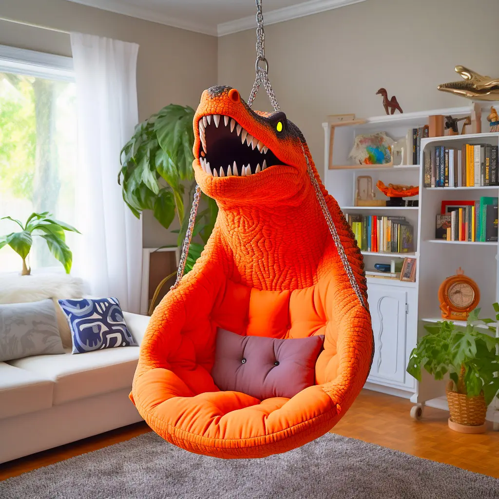 🔥Clearance Sale💝$19.99🦖 Hanging Dinosaur Lounge Chair （Buy 1 get 1 free）