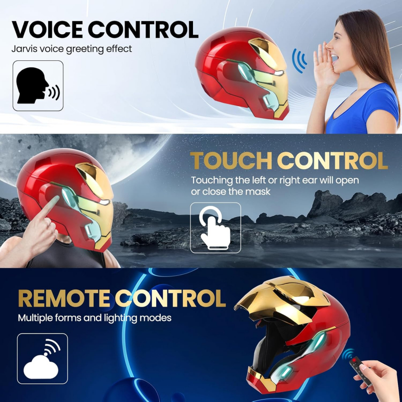 【Premium Edition】Iron Man Helmet MK50 – 1:1 Wearable, Voice & Touch & Remote Control
