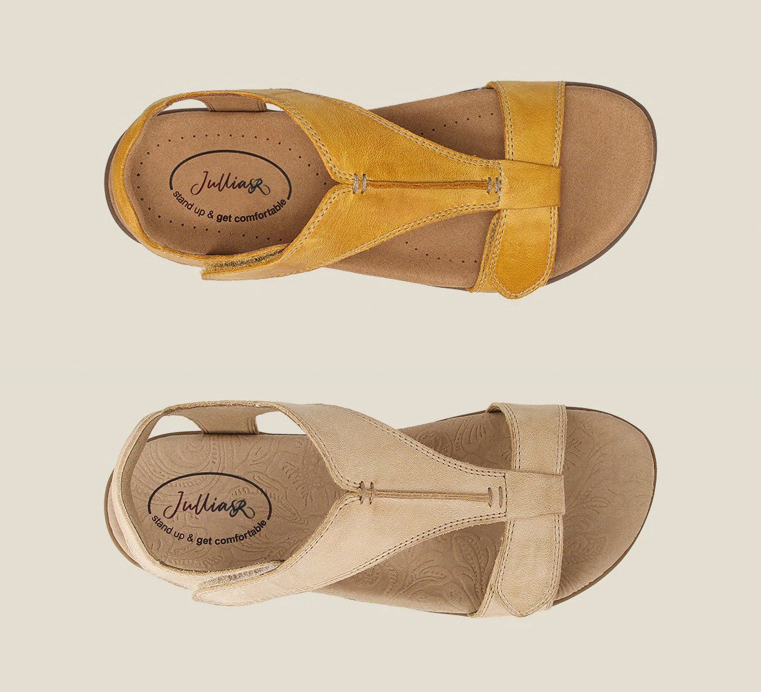 “The Show" Leather Adjustable Sandals