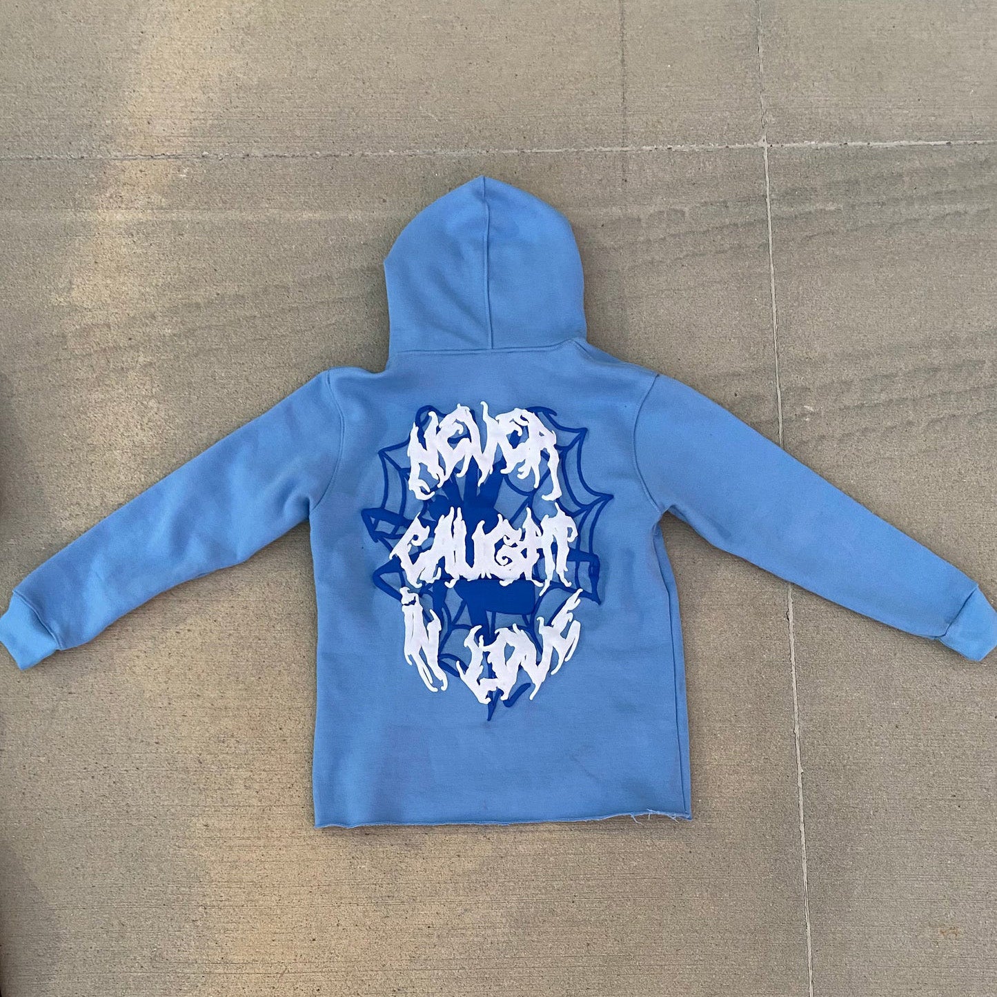 Notorious Spider Web Print Hoodie Sweatpants Two Piece Set