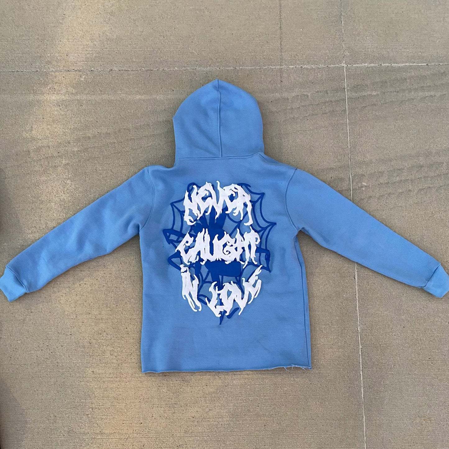 Notorious Spider Web Print Hoodie Sweatpants Two Piece Set