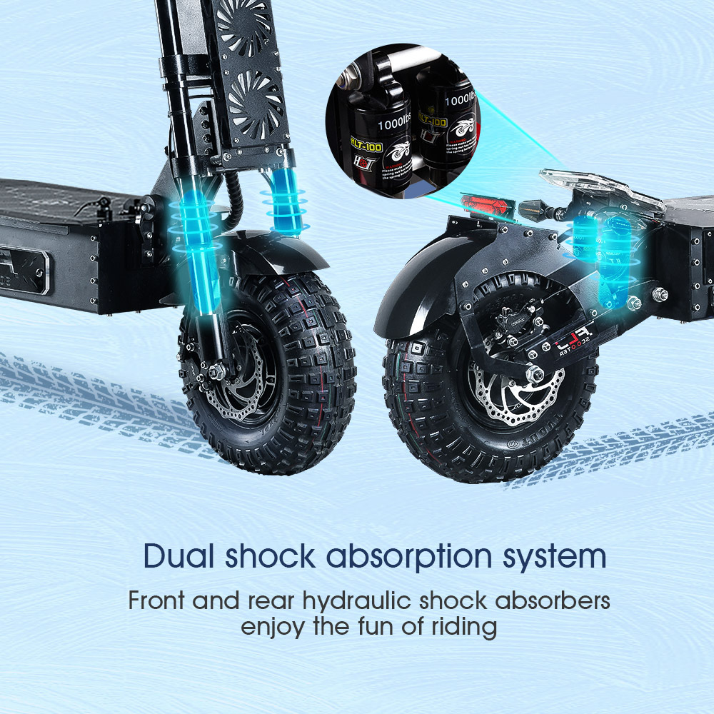 Latest 14inch fat wheel 10000W Fat Tire Electric Scooter with Top Speed 66MPH