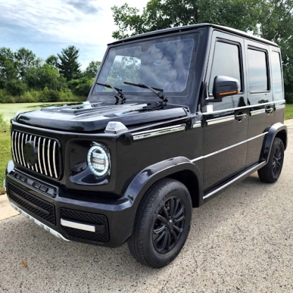 Mini AGM and Mini Land Rover LSV 4-seater electric cars (with air conditioning and heating)