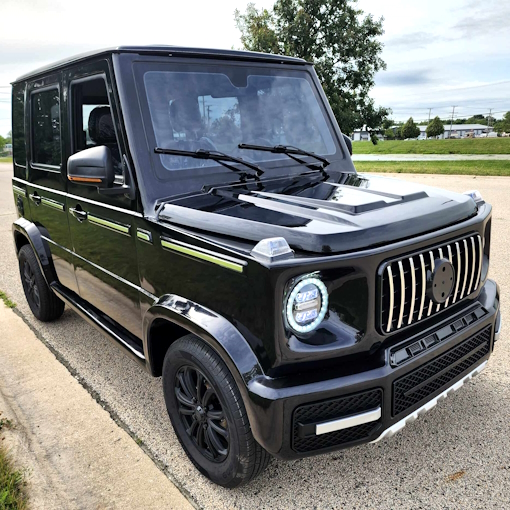 Mini AGM and Mini Land Rover LSV 4-seater electric cars (with air conditioning and heating)