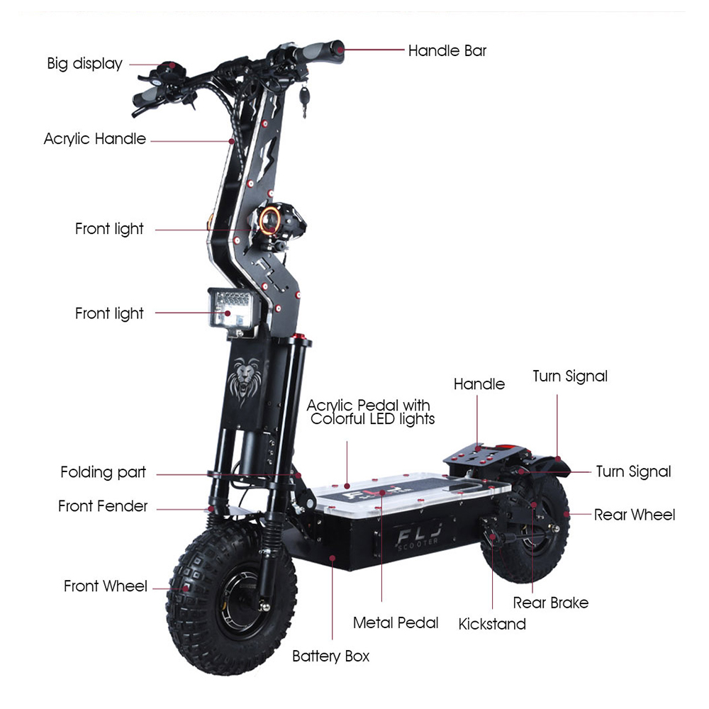 (🔥Limited Time Sale) E2 14inch 8000W best off road electric scooter with mobility powerful electric scooter