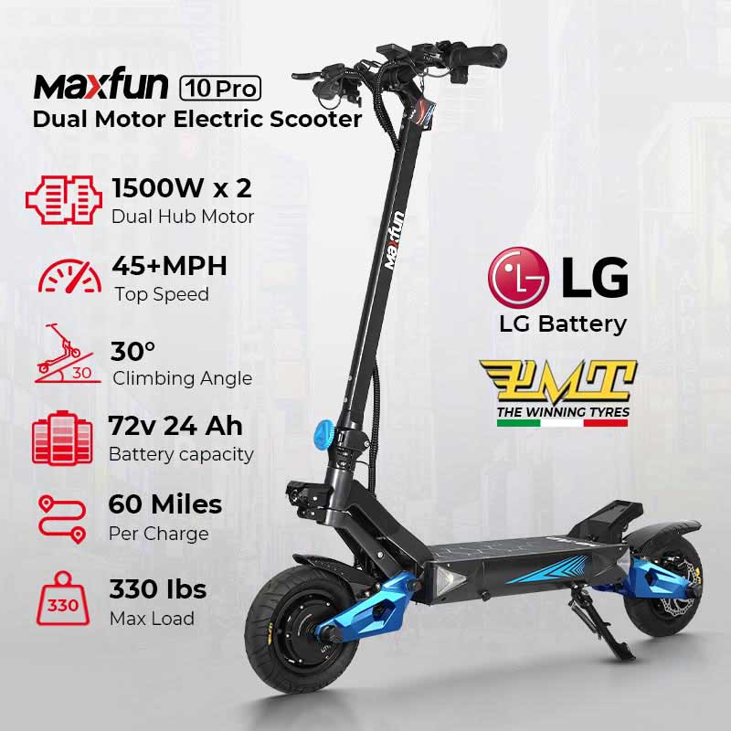 ⚡10 PRO 72v Dual Motor Electric Scooter