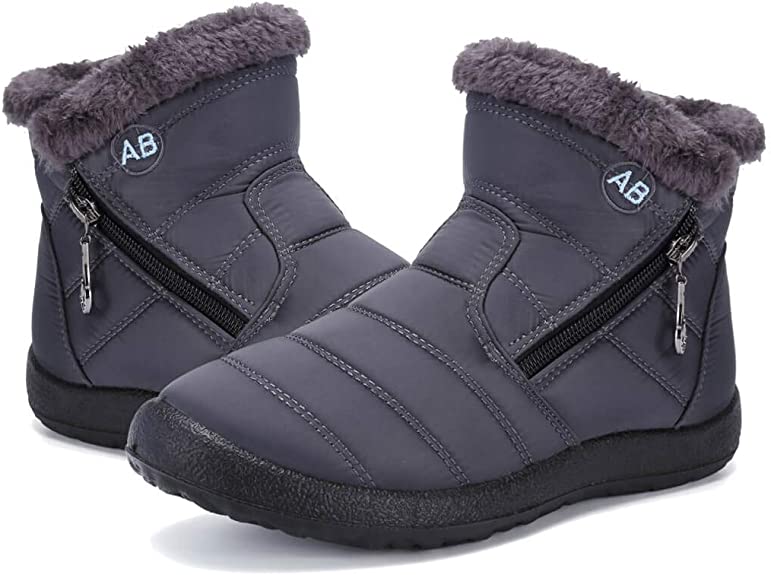 Women Premium Fur Lined Warm Comfy Outdoor Orthopedic Snow Boots