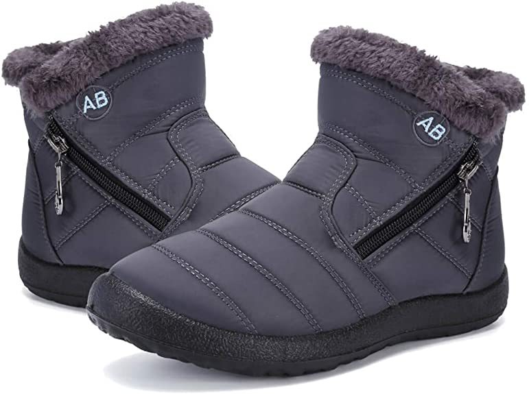 Women Premium Fur Lined Warm Comfy Outdoor Orthopedic Snow Boots