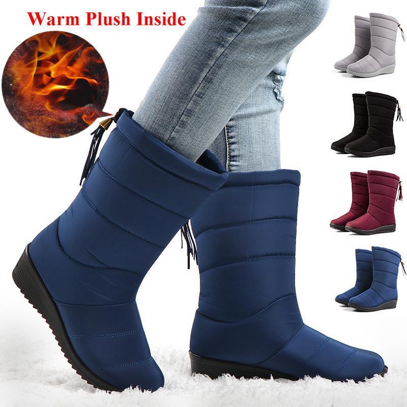 Winter Ladies Waterproof Warm Non-slip Down Snow Boots