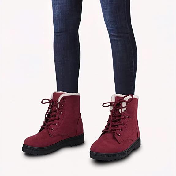 Winter Snow Boots for Women Warm Fur Lined Ankle Boots