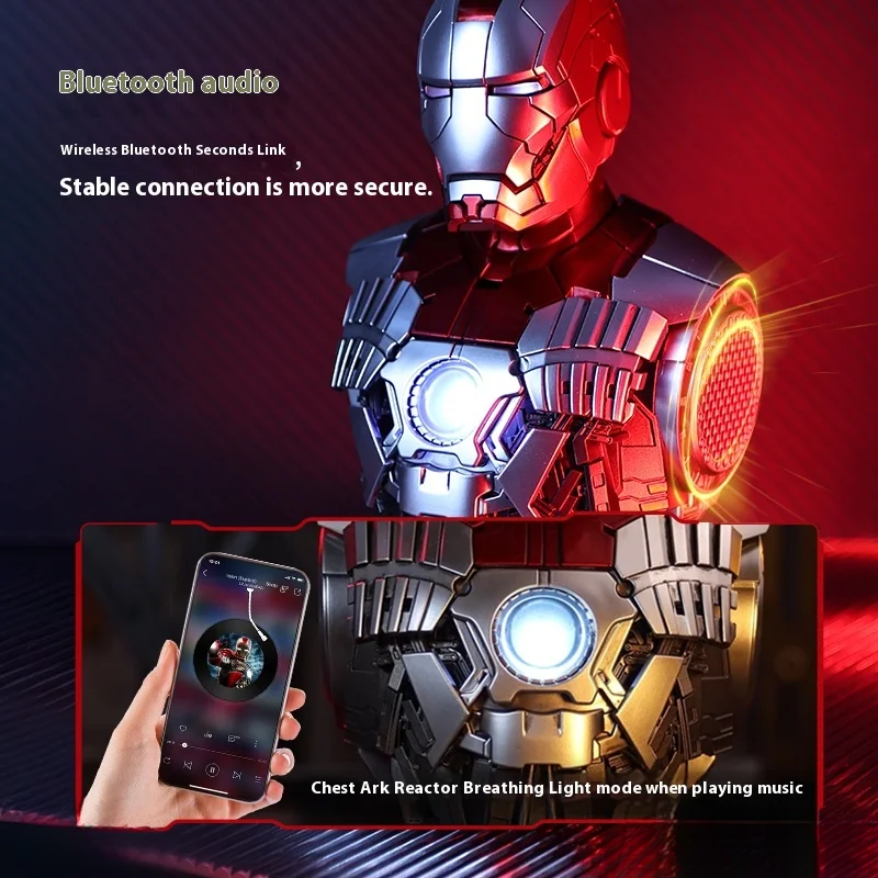 [NEW] Iron Man MK5 Posable Bust Action Figurewith Bluetooth Speaker