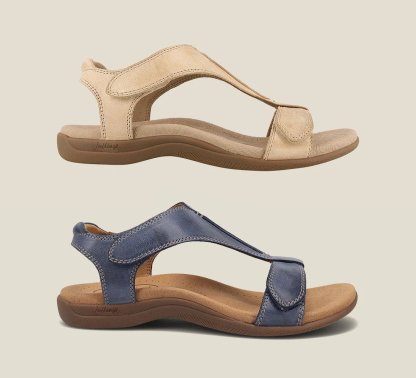 “The Show" Leather Adjustable Sandals