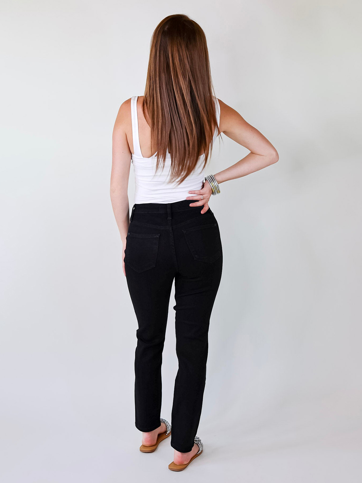 Tummy Control Cuffed Slim Fit Jeans （Buy 2 get 20% off）