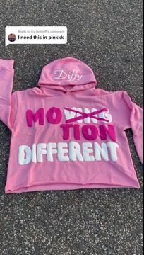 Motion different puff printing cotton street hoodie