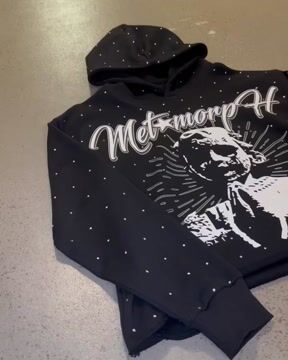 prayer print casual street hoodie