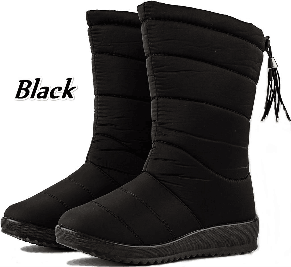 Winter Ladies Waterproof Warm Non-slip Down Snow Boots