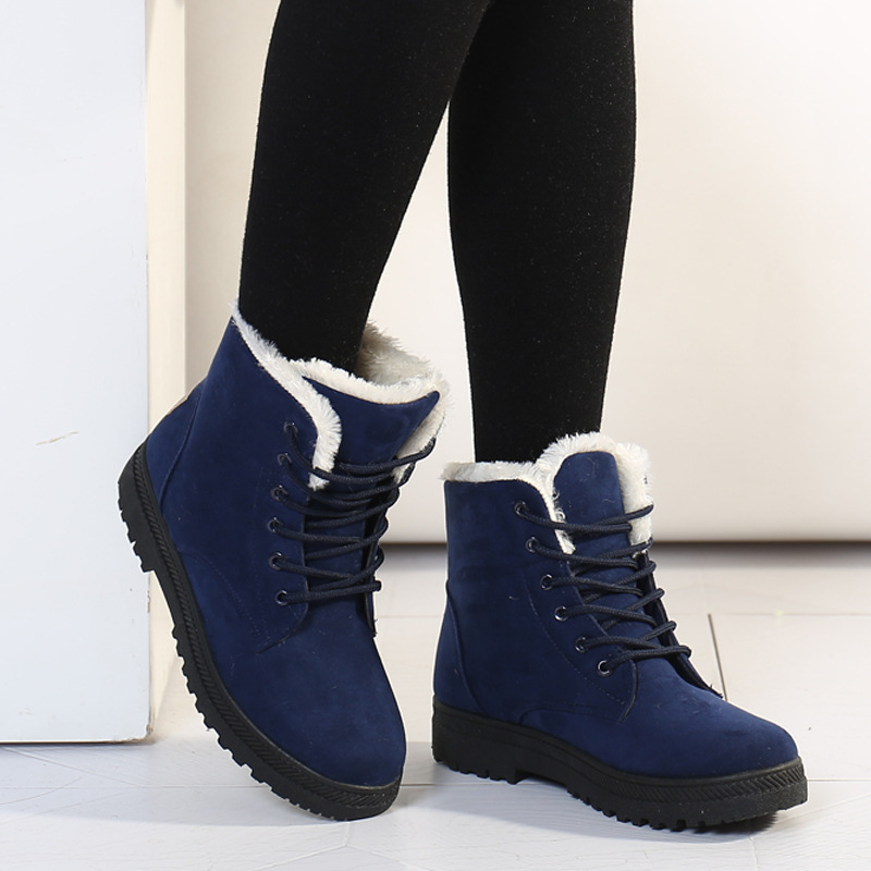Winter Snow Boots for Women Warm Fur Lined Ankle Boots