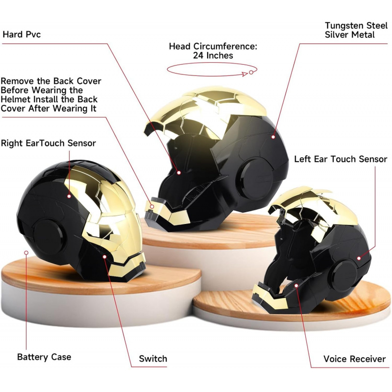 [NEW]War Machine Mask Mk5 Iron Man Helmet  Voice Control