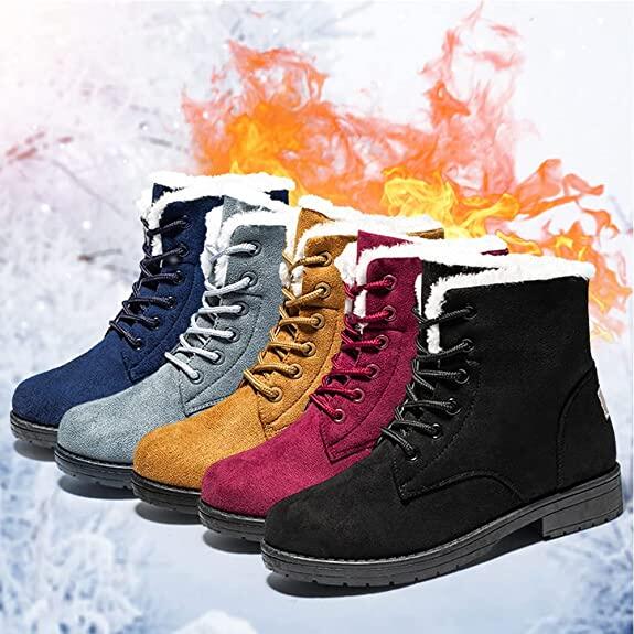 Winter Snow Boots for Women Warm Fur Lined Ankle Boots