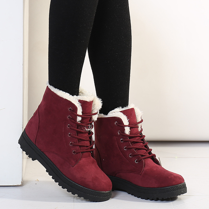 Winter Snow Boots for Women Warm Fur Lined Ankle Boots