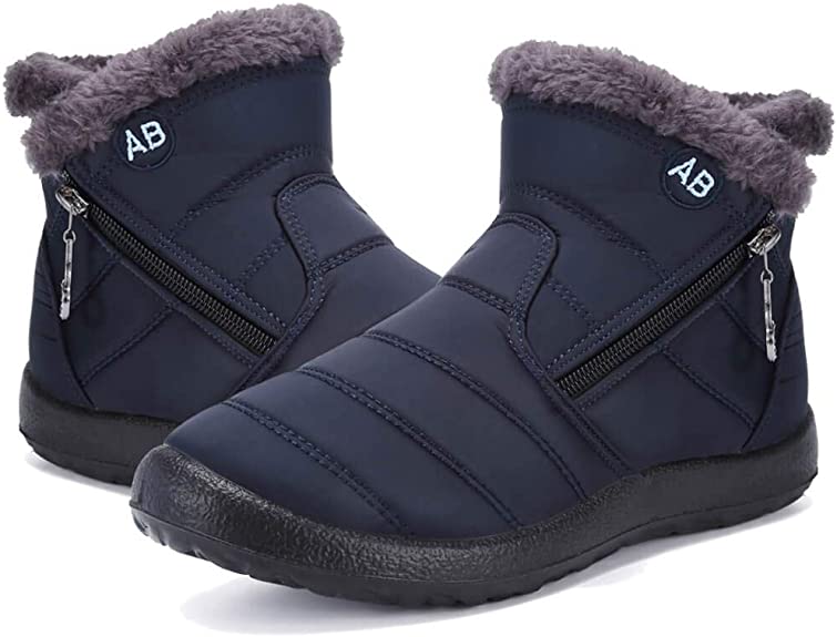 Women Premium Fur Lined Warm Comfy Outdoor Orthopedic Snow Boots