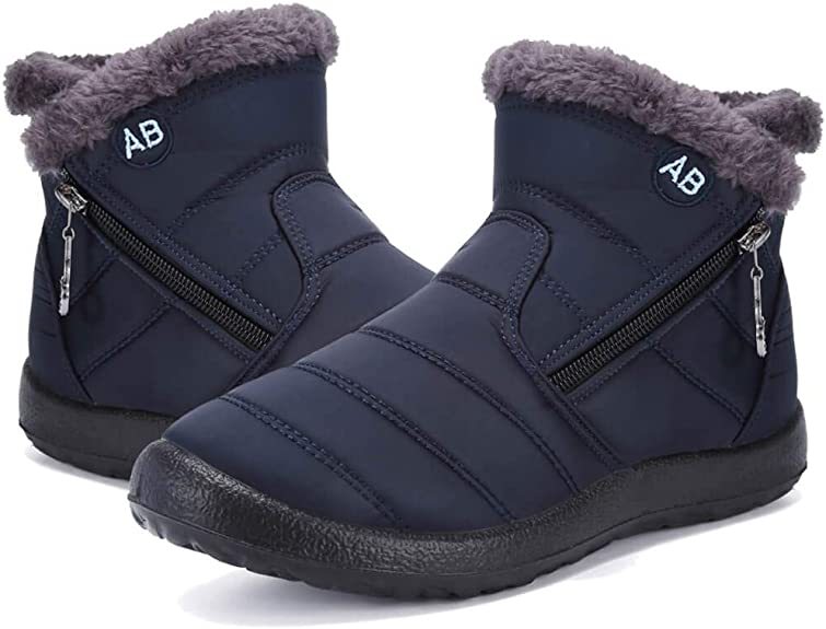 Women Premium Fur Lined Warm Comfy Outdoor Orthopedic Snow Boots
