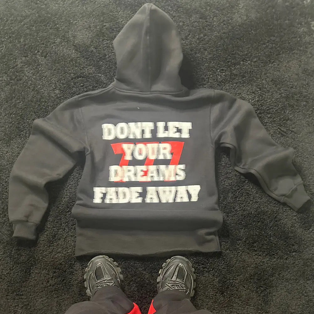 Stylish and personalized contrasting print hoodie set