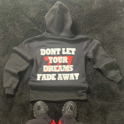 Stylish and personalized contrasting print hoodie set