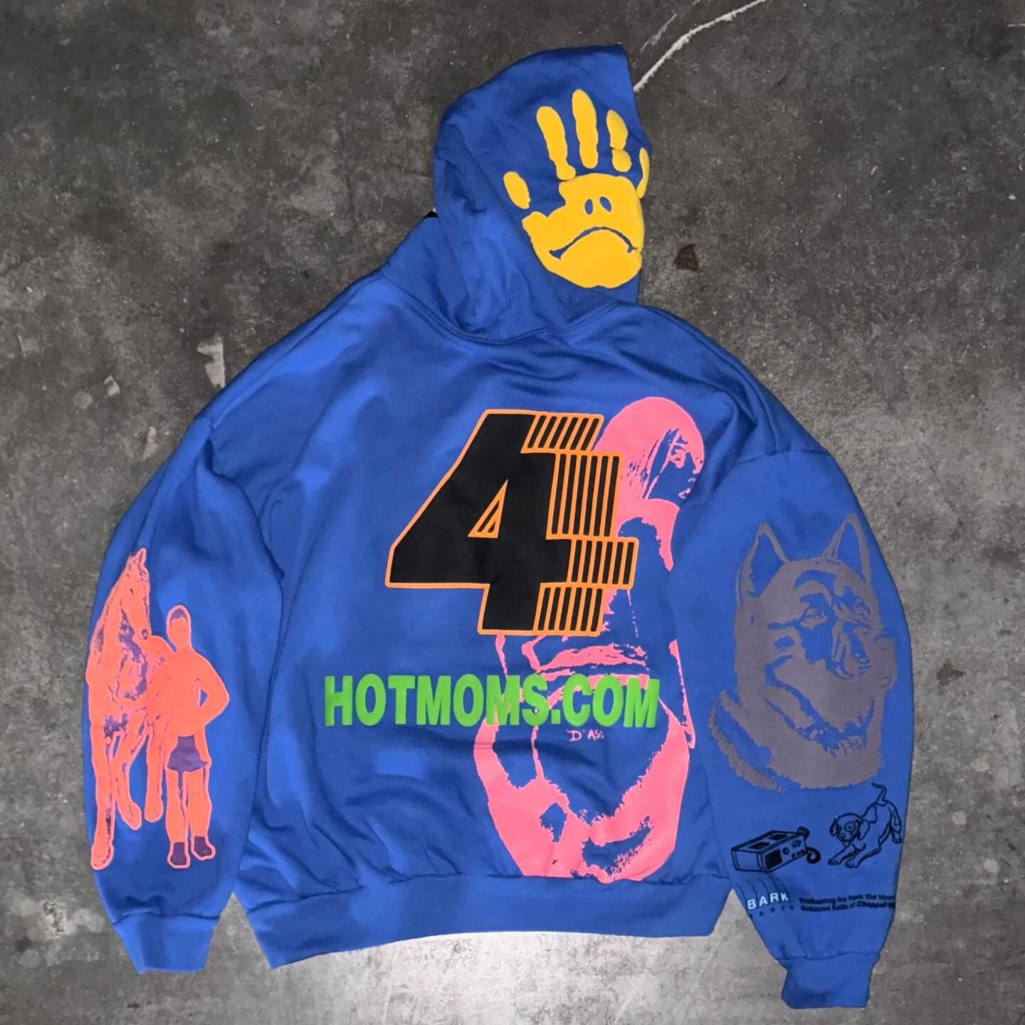 Drake Blue Hoodie Rap Angel Puff Print Hoodie