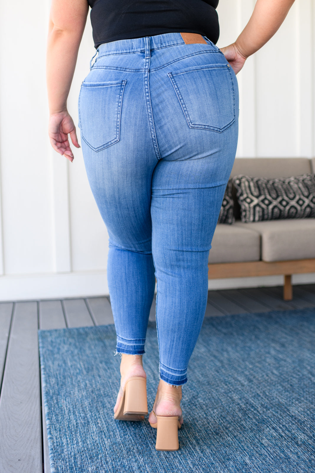 Tummy Control Pull On Skinny Jeans（Buy 2 get 20% off）