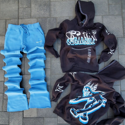 Stylish retro street hip-hop trendy brand suit