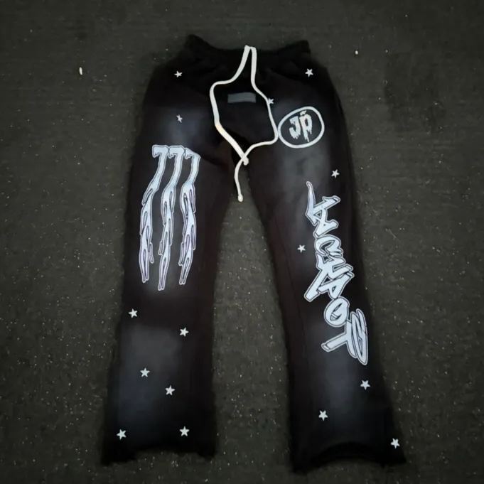 Casual Lucky Lotto Hoodie Sweatpants Two Piece Set