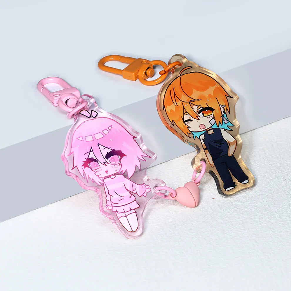 Custom Acrylic Heart Magnetic Keychains