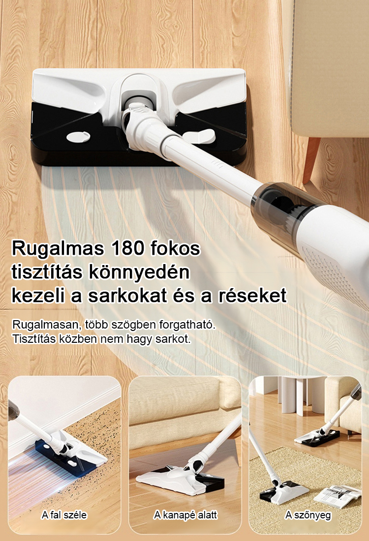 【Vezeték nélküli szívó- és felmosó integráció】Nagy szívóatka eltávolító vákuum felmosógép