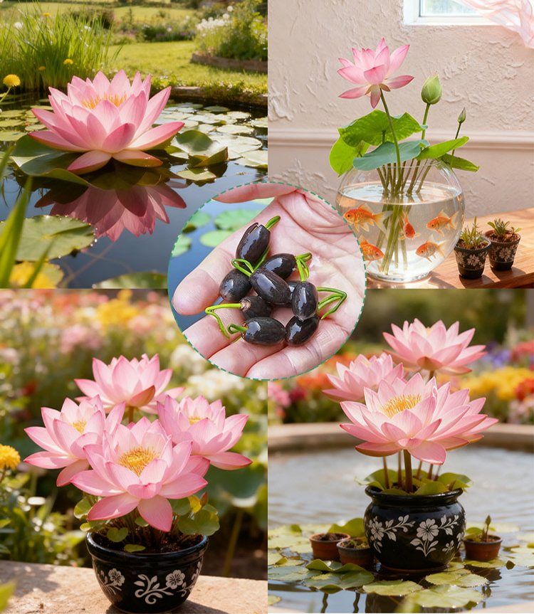 [-25°C körül nyit virágot] Téli vízi dísznövény termesztés lótusz magvak