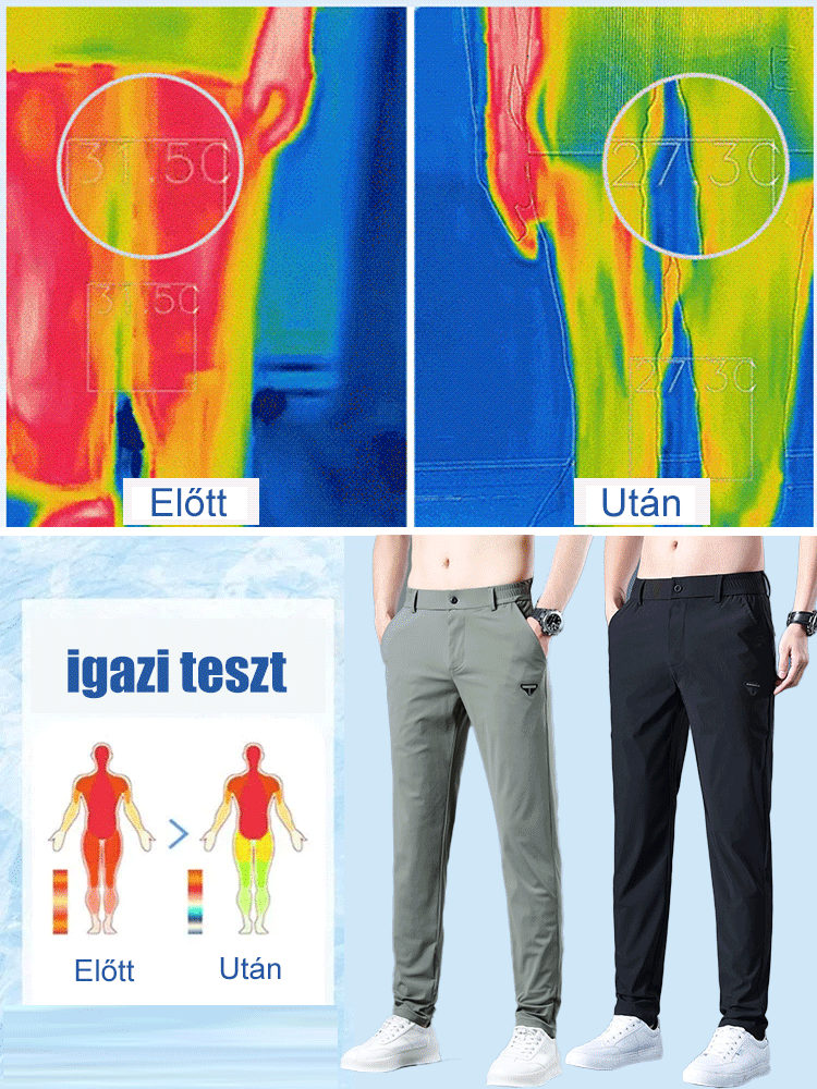 Stretch lezser, egyenes szárú nadrág