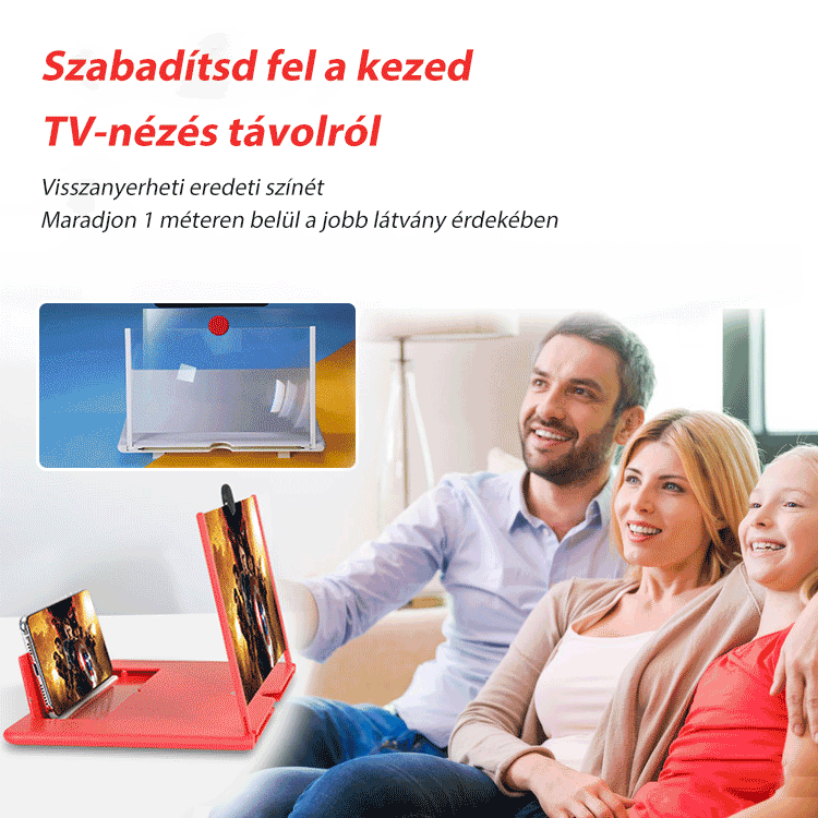 Kihúzható HD mobiltelefon képernyő erősítő