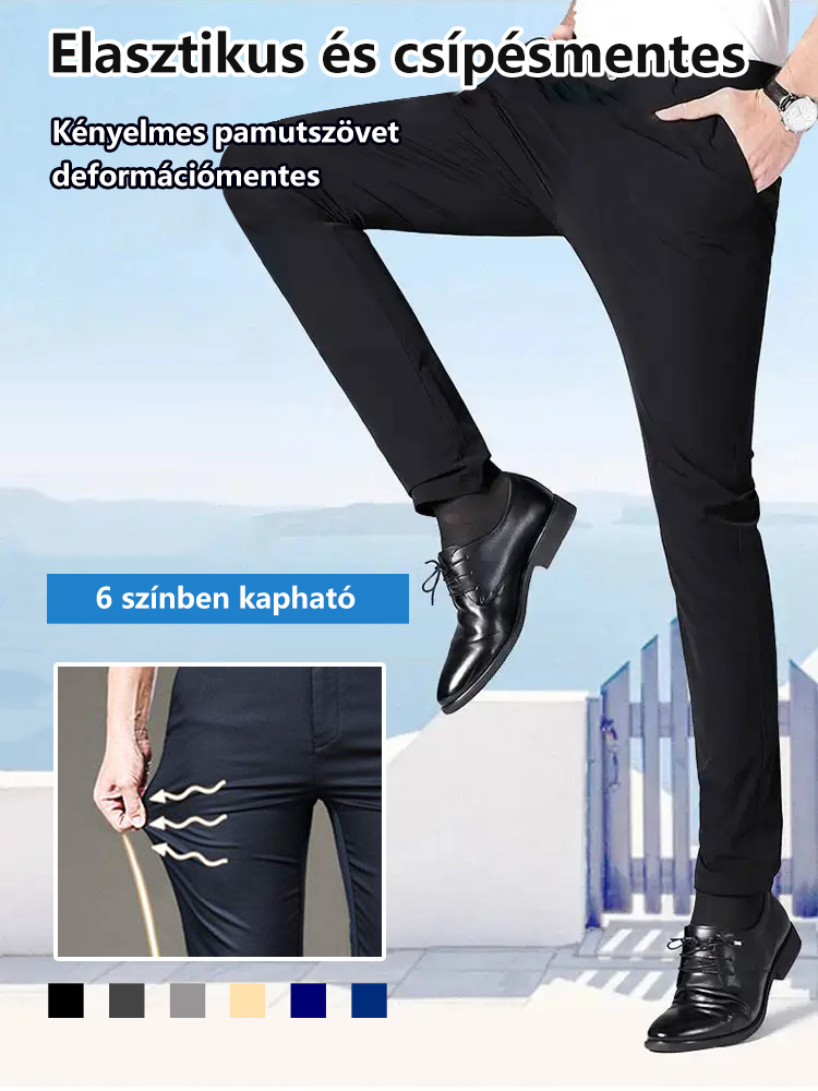 Férfi jégselyem öltönynadrág