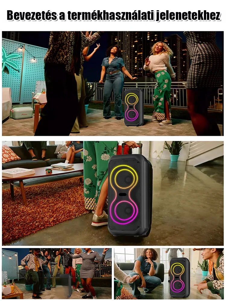 【Küldj mikrofont】mélynyomós vezeték nélküli Bluetooth hangszóró